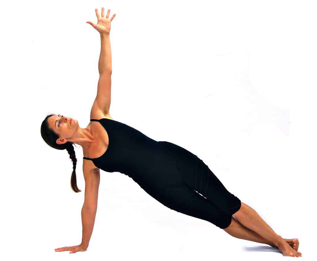 Parsva phalakasana sideways plank pose Variation Opale Yoga Ibiza